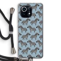 Zebra: Xiaomi Mi 11 Transparant Hoesje met koord