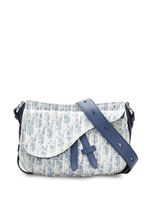 Christian Dior Pre-Owned mini sac Oblique Kasuri Saddle pre-owned - Blanc