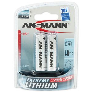 Ansmann 2x Lithium Mignon Batterij
