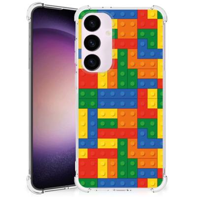 Samsung Galaxy S24 Plus Doorzichtige Silicone Hoesje Blokken Samsung Galaxy S24 Plus Doorzichtige Silicone Hoesje Blokken