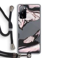 Roze stroom: Samsung Galaxy S20 FE / S20 FE 5G Transparant Hoesje met koord