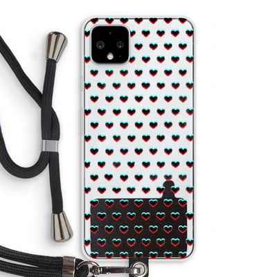 Hartjes: Pixel 4 XL Transparant Hoesje met koord
