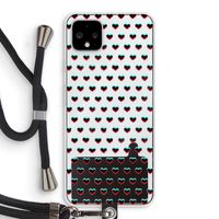 Hartjes: Pixel 4 XL Transparant Hoesje met koord