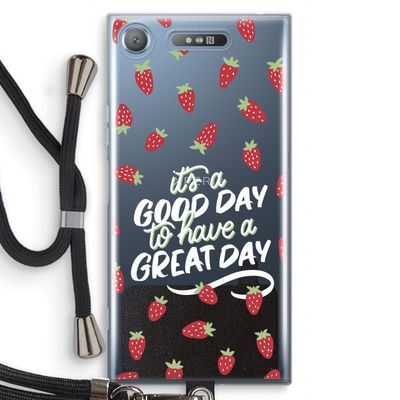 Don't forget to have a great day: Sony Xperia XZ1 Transparant Hoesje met koord
