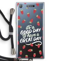 Don't forget to have a great day: Sony Xperia XZ1 Transparant Hoesje met koord