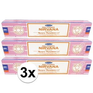 3x Nag Champa wierook Nirvana 15 gram