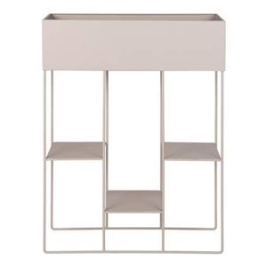 QUVIO Plantenbak met 3 planken - Metaal - Beige