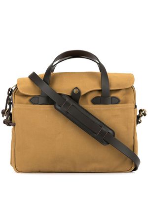 Filson sac d'ordinateur à anses contrastantes - Marron