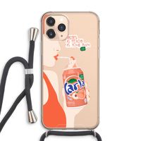 Peach please!: iPhone 11 Pro Max Transparant Hoesje met koord