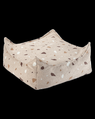 Poef Vierkant Terrazzo Sand