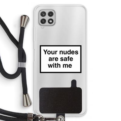 Safe with me: Samsung Galaxy A22 4G Transparant Hoesje met koord