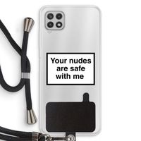 Safe with me: Samsung Galaxy A22 4G Transparant Hoesje met koord