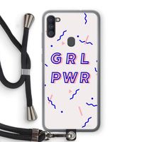 GRL PWR: Samsung Galaxy A11 Transparant Hoesje met koord