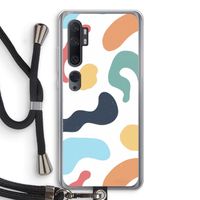 Memphis Shapes Blue: Xiaomi Mi Note 10 Transparant Hoesje met koord