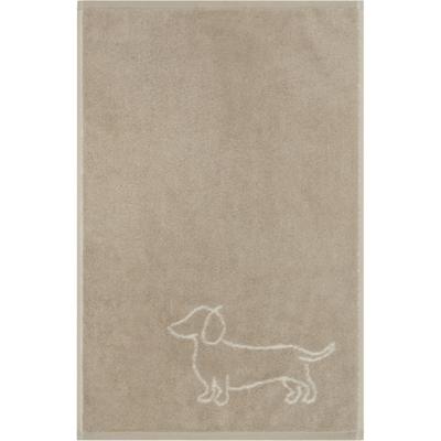 Cawö Cawo We love Dogs gemustert 6248 Gastendoekje 30x50 natur/beige