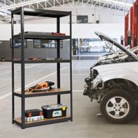 5-Tier Garage Plank Max. Belasting 875KG met Verstelbare Plank Multifunctionele Opslag Plank voor Garage Keuken Magazijn 90 X 40 X 180 cm