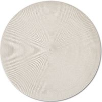 6x Ronde onderleggers/placemats voor borden creme 38 cm - Placemats