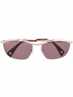 Lanvin lunettes de soleil teintées à monture carrée - Or