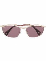 Lanvin lunettes de soleil teintées à monture carrée - Or