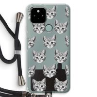 Kitten: Pixel 5 Transparant Hoesje met koord