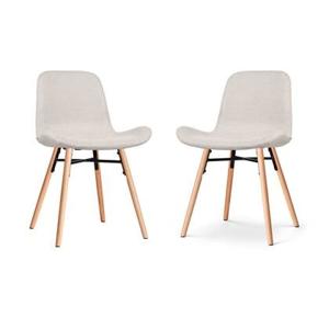 Nolon Nena-Fé Eetkamerstoelen Set van 2 - Beige - Hout Poten