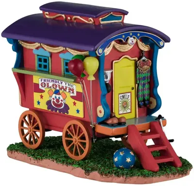 Lemax friendly the clown caravan kerstdorp tafereel Carnival 2024