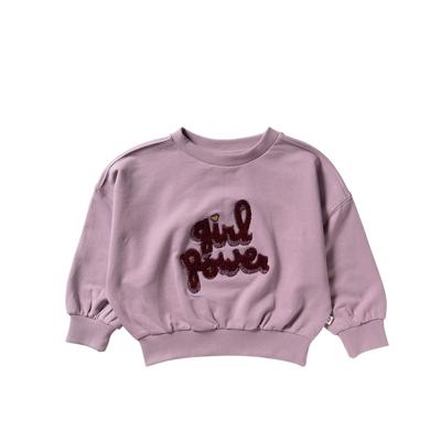 Your wishes winter sweater meisjes - paars - Girl Power - oversized fit