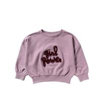 Your wishes winter sweater meisjes - paars - Girl Power - oversized fit