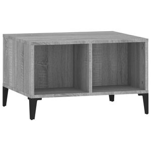 The Living Store Salontafel Industriële Stijl - 60x50x36.5 cm - Grijs Sonoma Eiken