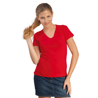 Dames t-shirt v-hals Body fit 42 (XL)  - - thumbnail