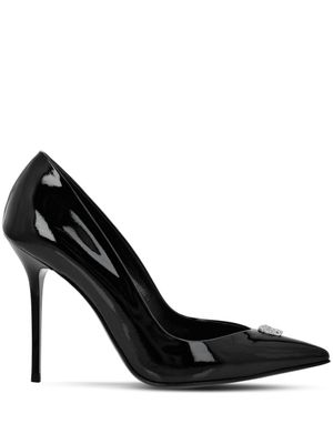 Philipp Plein escarpins en cuir à bout pointu 105 mm - Noir