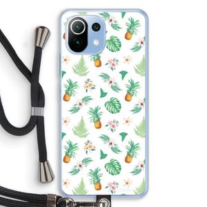 Ananas bladeren: Xiaomi Mi 11 Lite Transparant Hoesje met koord