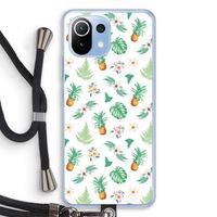 Ananas bladeren: Xiaomi Mi 11 Lite Transparant Hoesje met koord