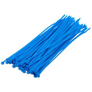 Kabelbinders of Tie ribs - blauw - 300x stuks - 10 x 0,25 cm - bundelbanden - vastbinden