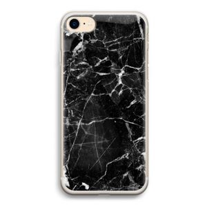 Zwart Marmer 2: iPhone 7 Transparant Hoesje