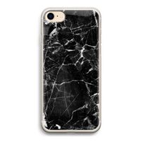 Zwart Marmer 2: iPhone 7 Transparant Hoesje