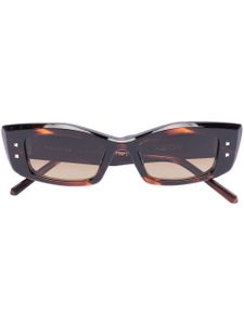 VALENTINO GARAVANI EYEWEAR lunettes de soleil à monture rectangulaire - Marron