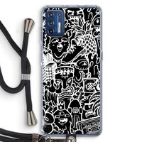 Vexx Black Mixtape: Motorola Moto G9 Plus Transparant Hoesje met koord