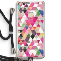 Gekleurde driehoekjes: Huawei Ascend P10 Lite Transparant Hoesje met koord
