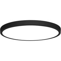 Rond LED Paneel 24W - Helder/Koud Wit 6400K - Mat Zwart - Ø30cm - Aluminium