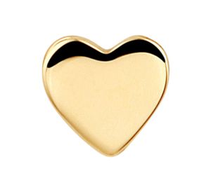 Hanger Hart geelgoud 5 x 5,5 mm