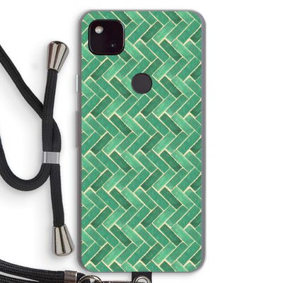 Moroccan tiles 2: Pixel 4a 5G Transparant Hoesje met koord