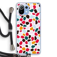 Colored Giraffe: Xiaomi Mi 11 Lite Transparant Hoesje met koord