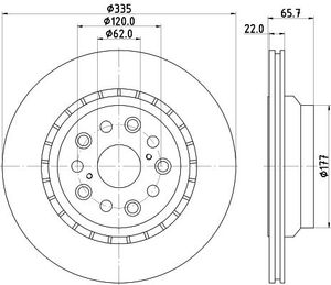 Remschijf Gecoat 55244PRO 8DD355116931