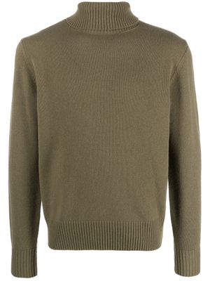 Herno pull en laine à col roulé - Vert
