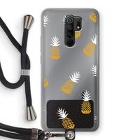 Ananasjes: Xiaomi Redmi 9 Transparant Hoesje met koord