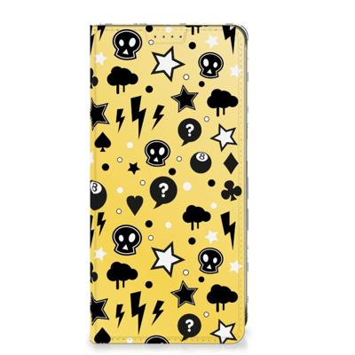 Mobiel BookCase Samsung Galaxy S24FE Punk Geel
