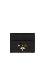 Prada compact front logo cardholder - Noir