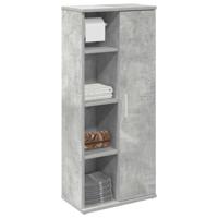 Badkamerkast met rolhouder 39x22x90 cm betongrijs