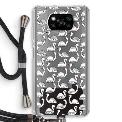 Zwanen: Xiaomi Poco X3 Pro Transparant Hoesje met koord